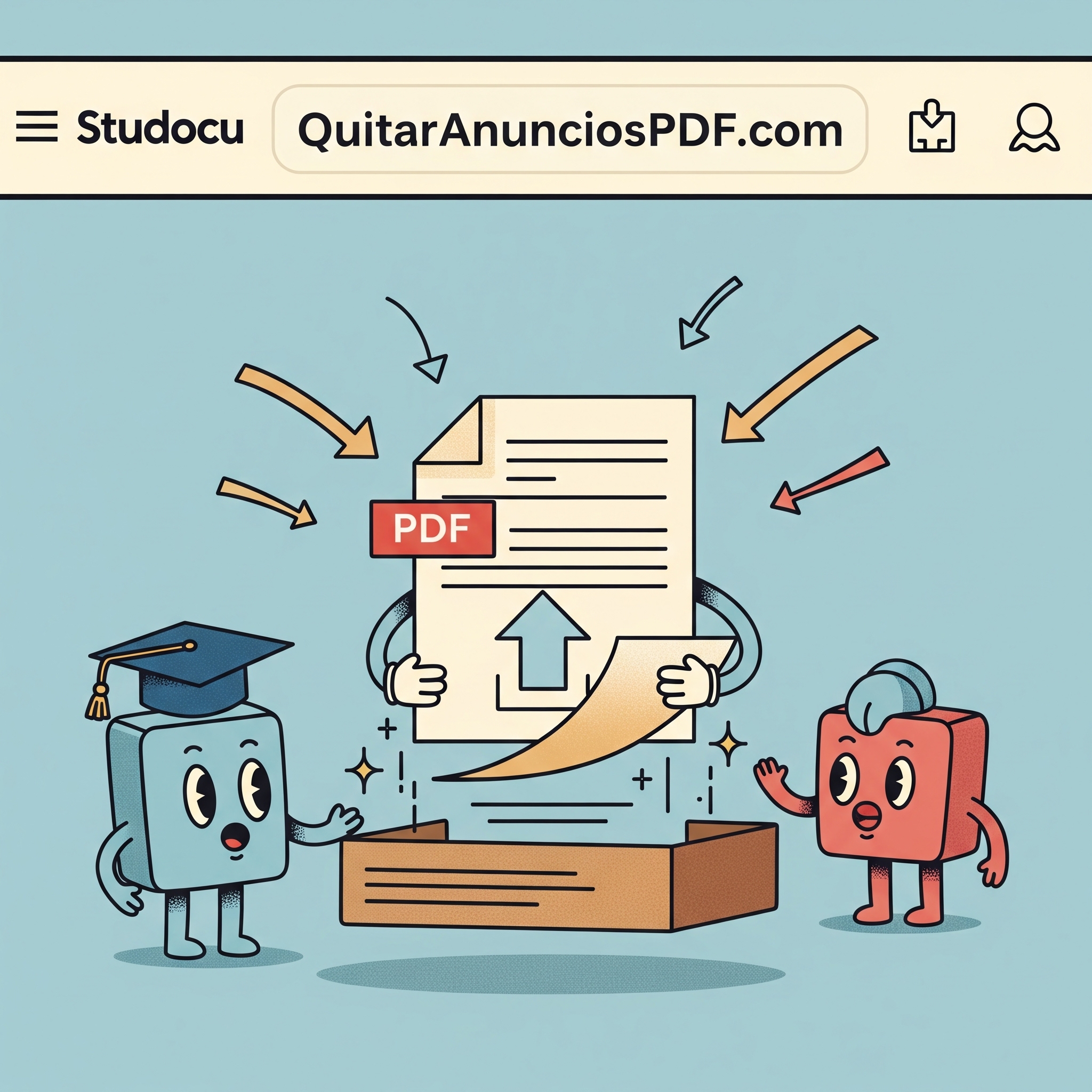 Subiendo un PDF de Studocu a QuitarAnunciosPDF.com
